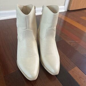 White Ankle Cowgirl Boots